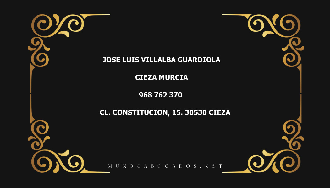 abogado Jose Luis Villalba Guardiola en la localidad de Cieza