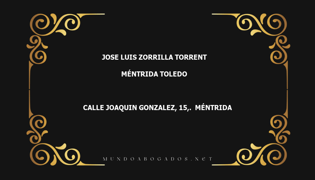 abogado Jose Luis Zorrilla Torrent en la localidad de Méntrida