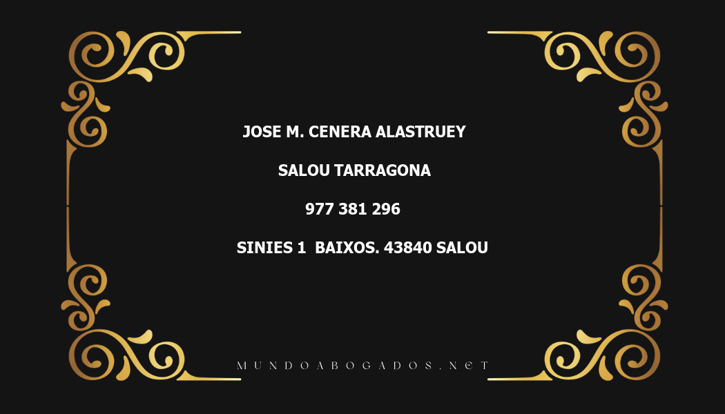 abogado Jose M. Cenera Alastruey en la localidad de Salou