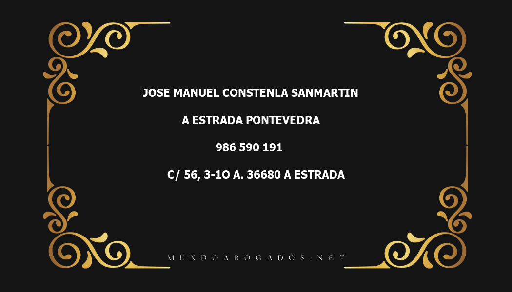 abogado Jose Manuel Constenla Sanmartin en la localidad de A Estrada