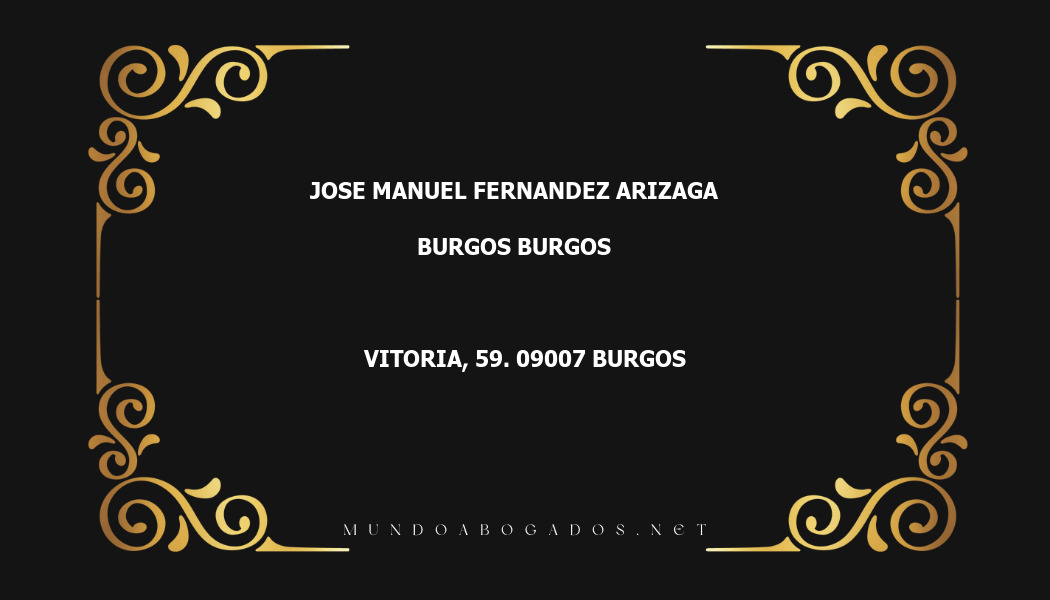 abogado Jose Manuel Fernandez Arizaga en la localidad de Burgos