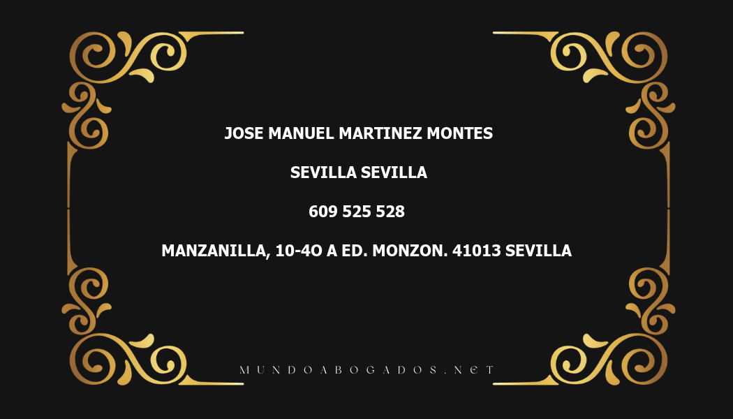 abogado Jose Manuel Martinez Montes en la localidad de Sevilla