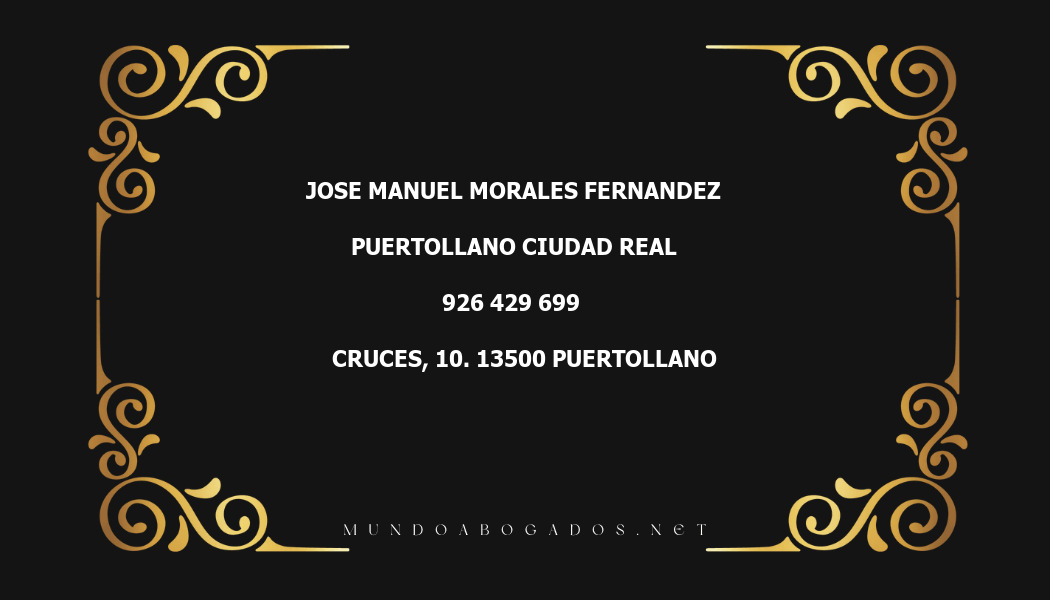 abogado Jose Manuel Morales Fernandez en la localidad de Puertollano