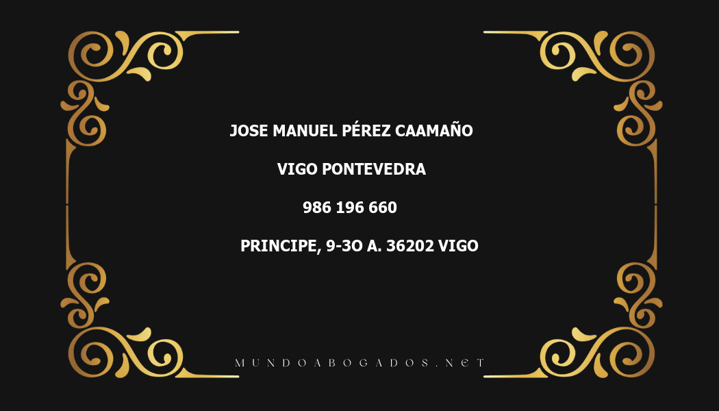 abogado Jose Manuel Pérez Caamaño en la localidad de Vigo