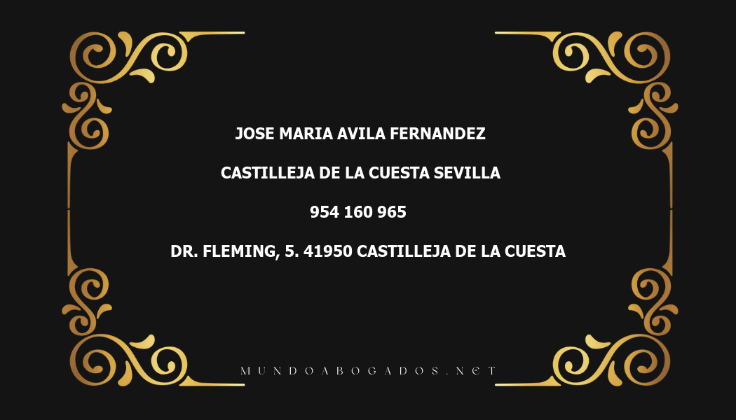 abogado Jose Maria Avila Fernandez en la localidad de Castilleja de la Cuesta