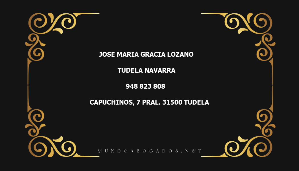 abogado Jose Maria Gracia Lozano en la localidad de Tudela