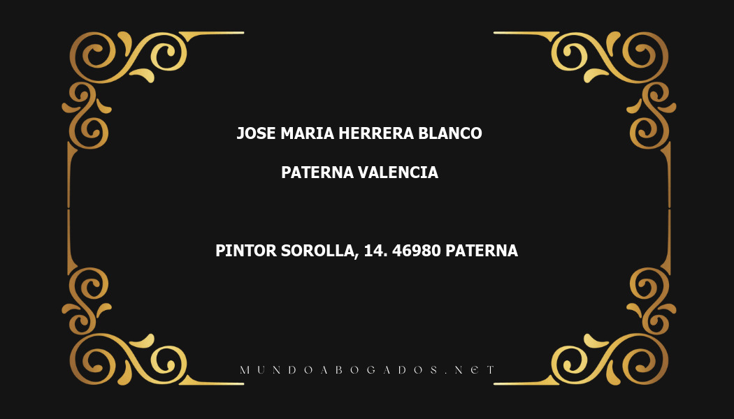 abogado Jose Maria Herrera Blanco en la localidad de Paterna