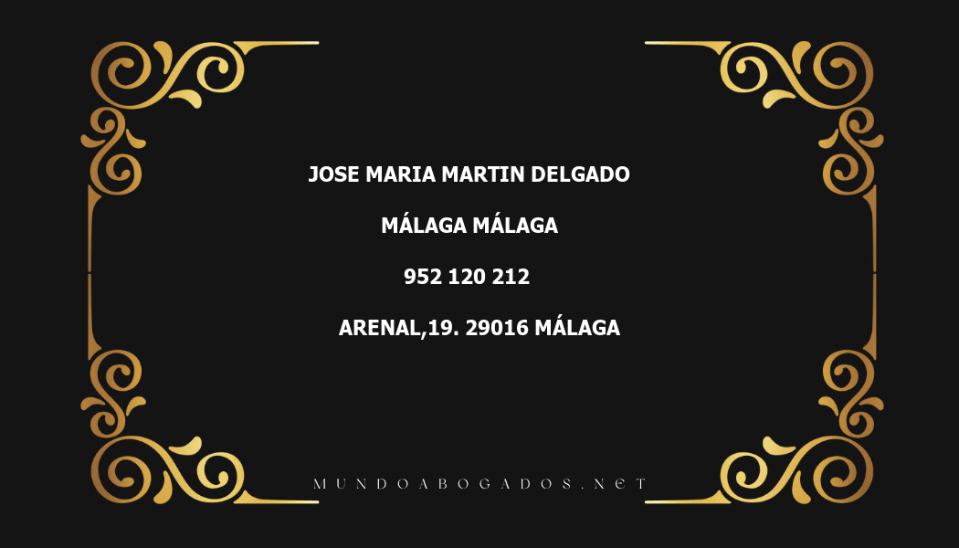 abogado Jose Maria Martin Delgado en la localidad de Málaga