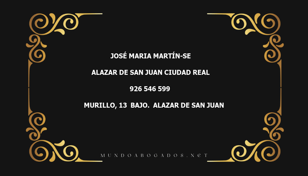 abogado José Maria Martín-Se en la localidad de Alazar de San Juan