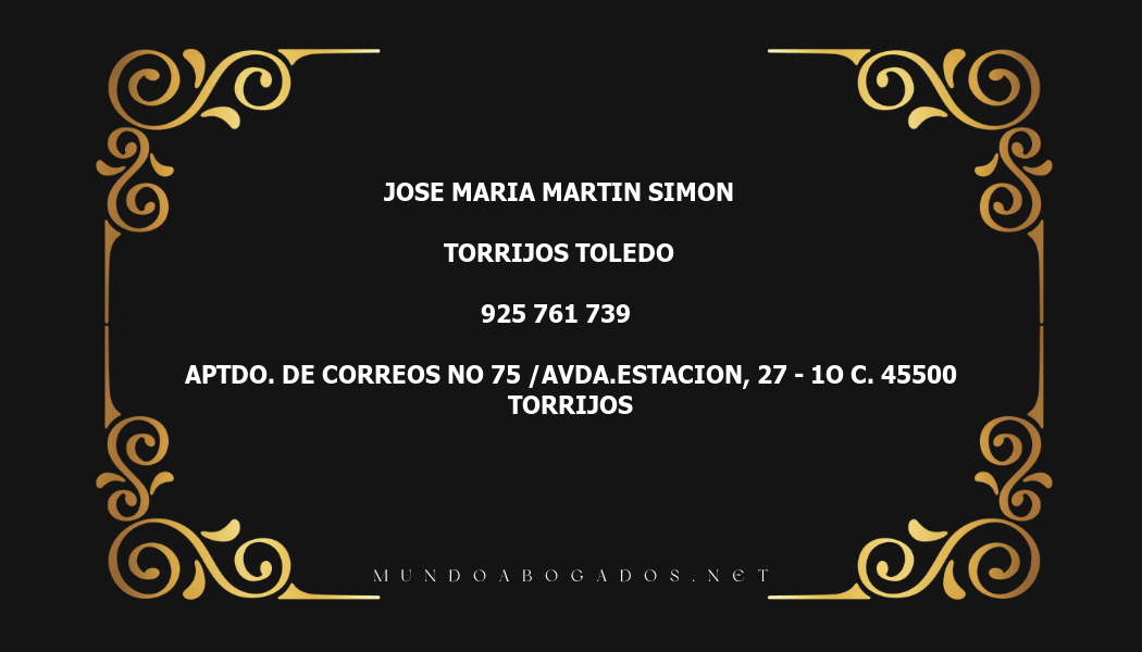 abogado Jose Maria Martin Simon en la localidad de Torrijos