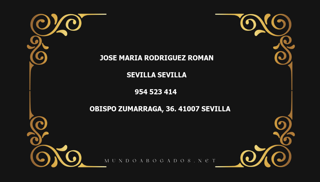 abogado Jose Maria Rodriguez Roman en la localidad de Sevilla