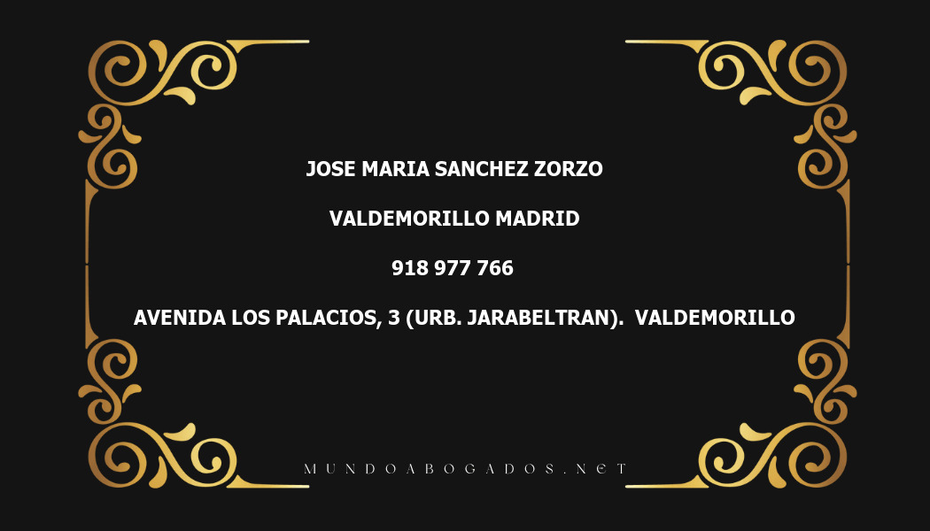 abogado Jose Maria Sanchez Zorzo en la localidad de Valdemorillo