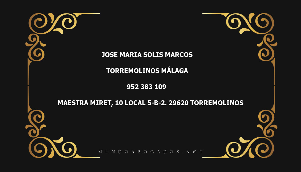 abogado Jose Maria Solis Marcos en la localidad de Torremolinos