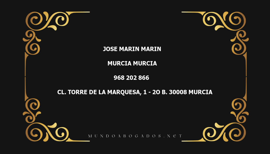 abogado Jose Marin Marin en la localidad de Murcia