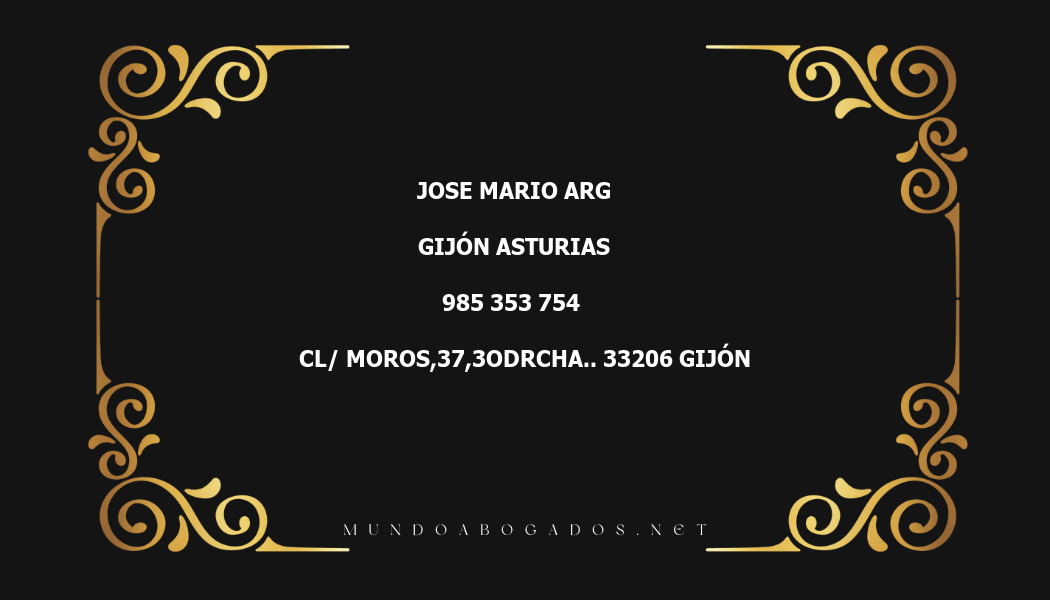 abogado Jose Mario Arg en la localidad de Gijón