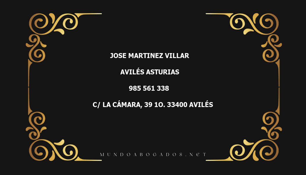 abogado Jose Martinez Villar en la localidad de Avilés