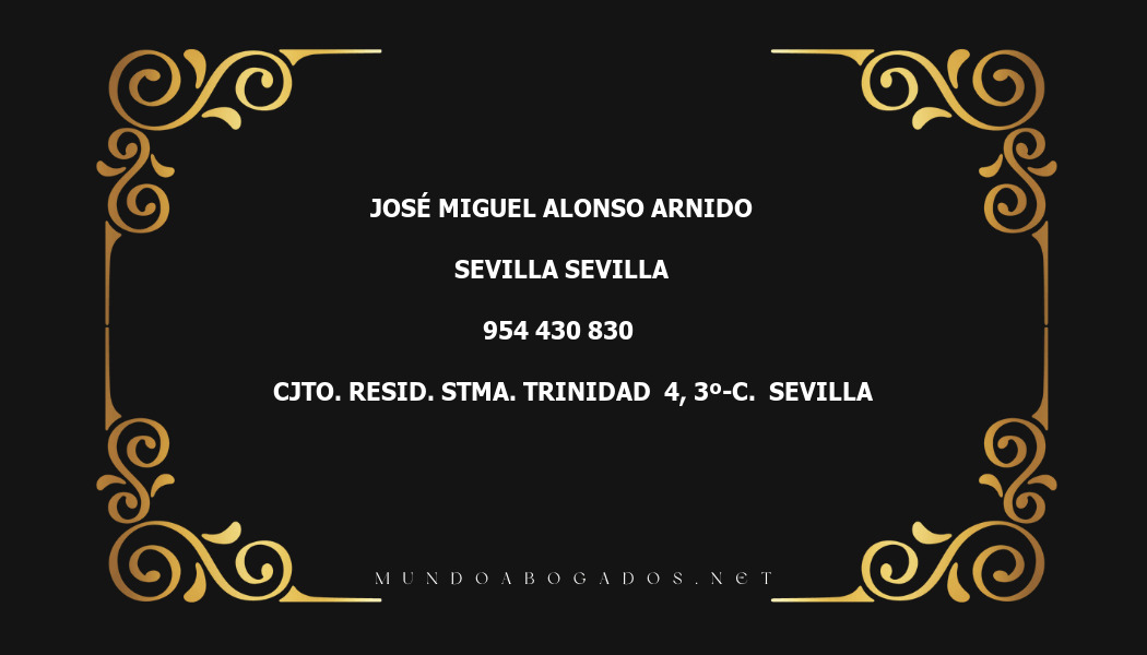 abogado José Miguel Alonso Arnido en la localidad de Sevilla