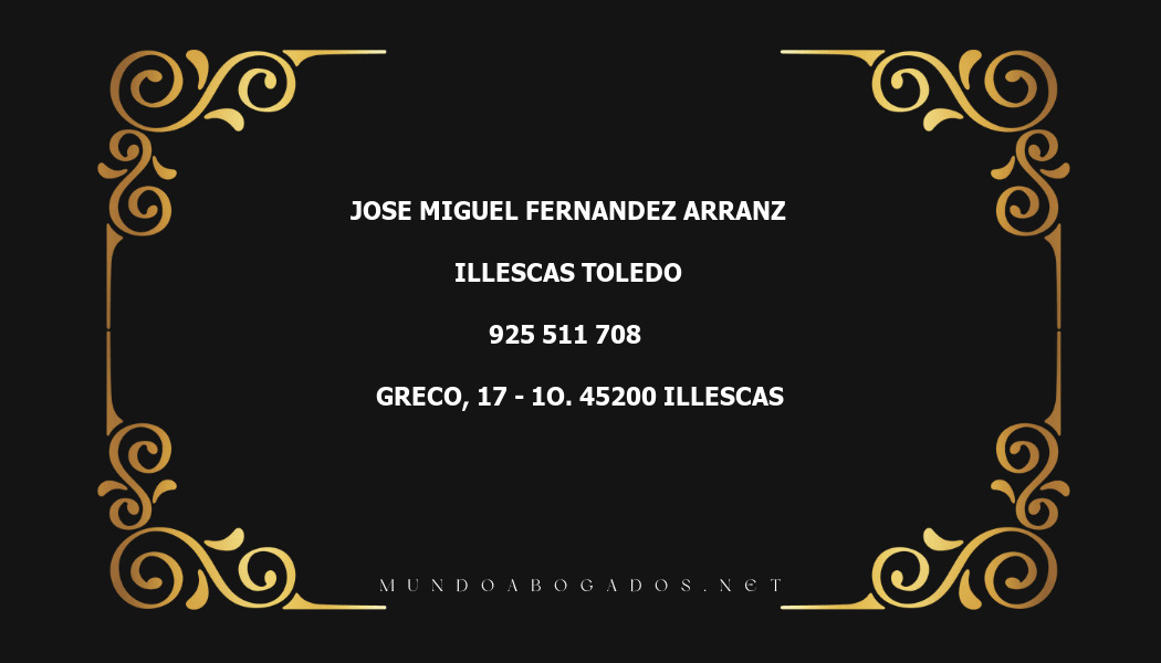 abogado Jose Miguel Fernandez Arranz en la localidad de Illescas