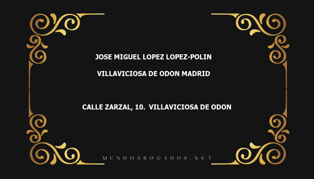 abogado Jose Miguel Lopez Lopez-Polin en la localidad de Villaviciosa de Odon