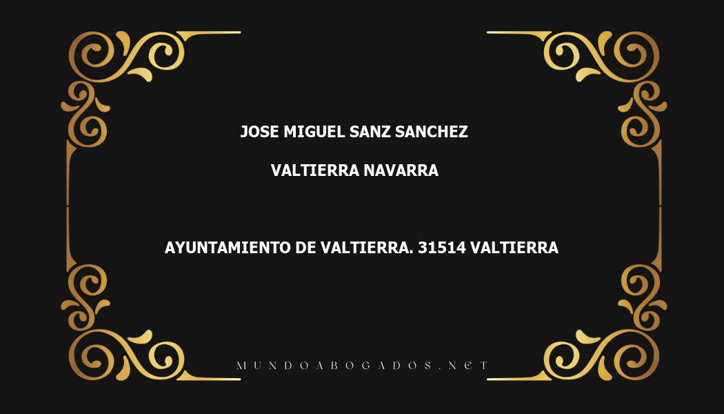 abogado Jose Miguel Sanz Sanchez en la localidad de Valtierra