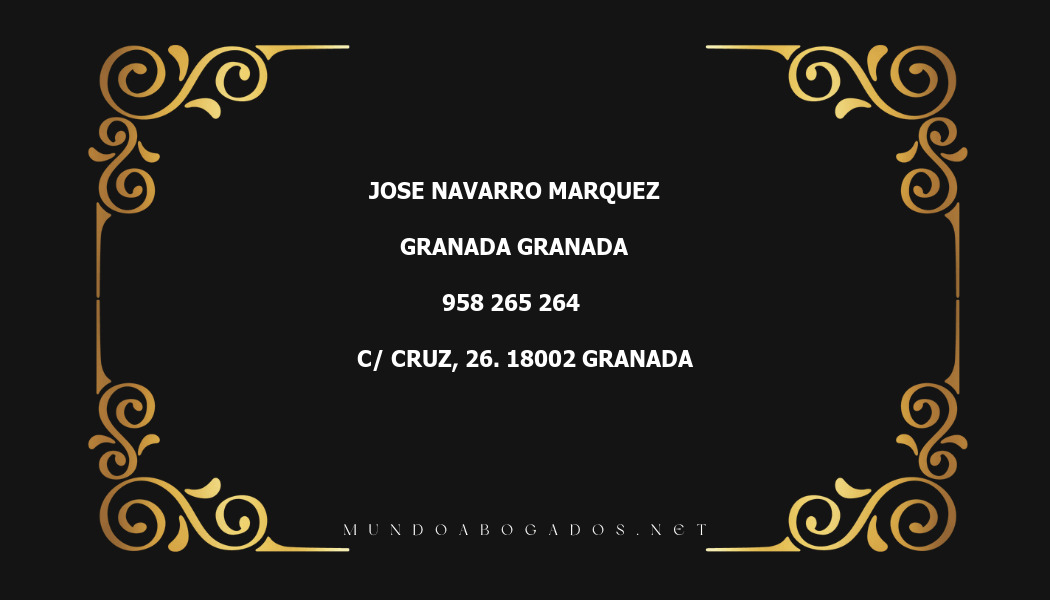 abogado Jose Navarro Marquez en la localidad de Granada