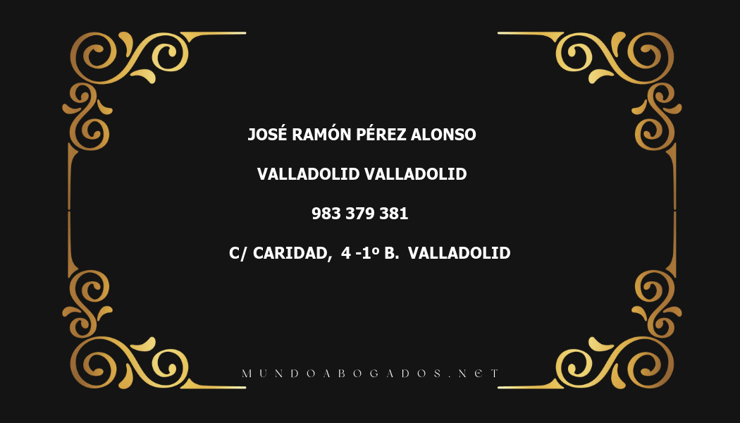 abogado José Ramón Pérez Alonso en la localidad de Valladolid