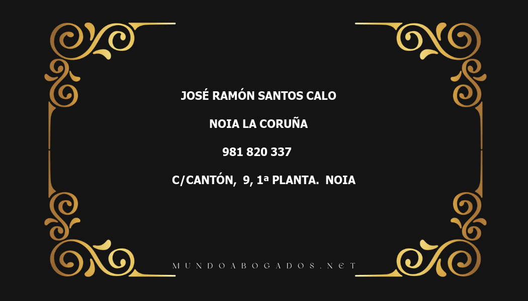 abogado José Ramón Santos Calo en la localidad de Noia