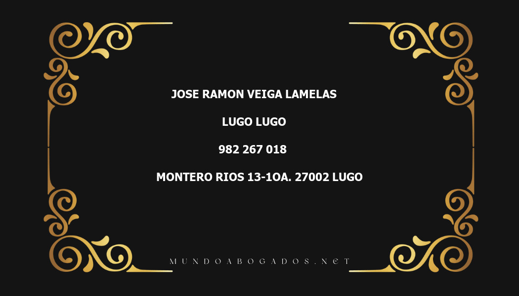 abogado Jose Ramon Veiga Lamelas en la localidad de Lugo