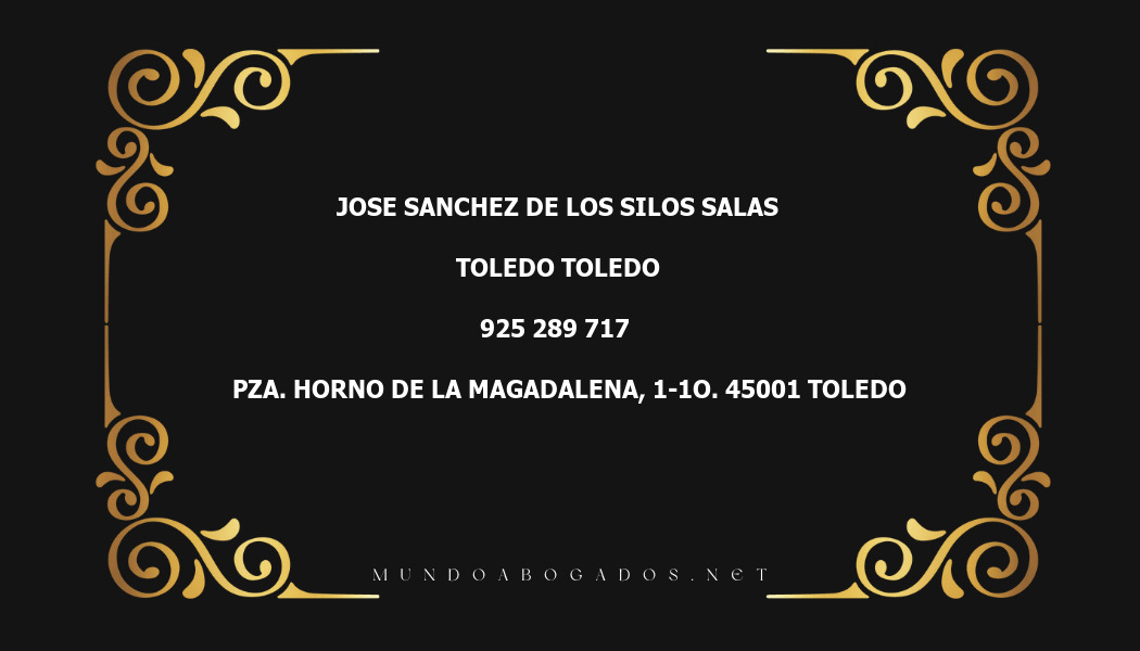 abogado Jose Sanchez De Los Silos Salas en la localidad de Toledo