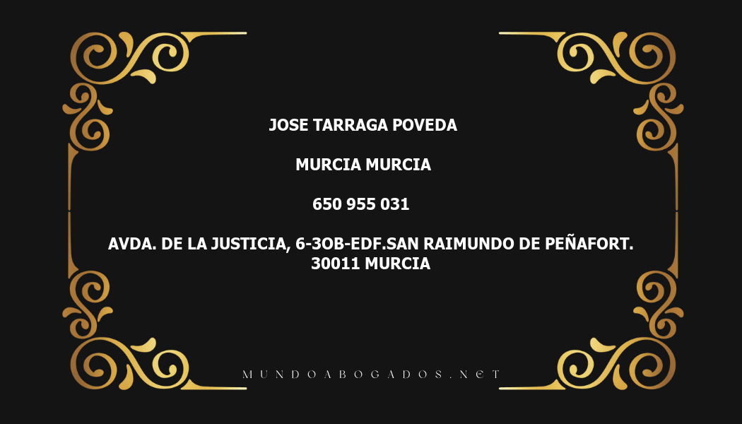 abogado Jose Tarraga Poveda en la localidad de Murcia