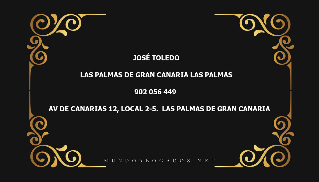 abogado José Toledo en la localidad de Las Palmas de Gran Canaria