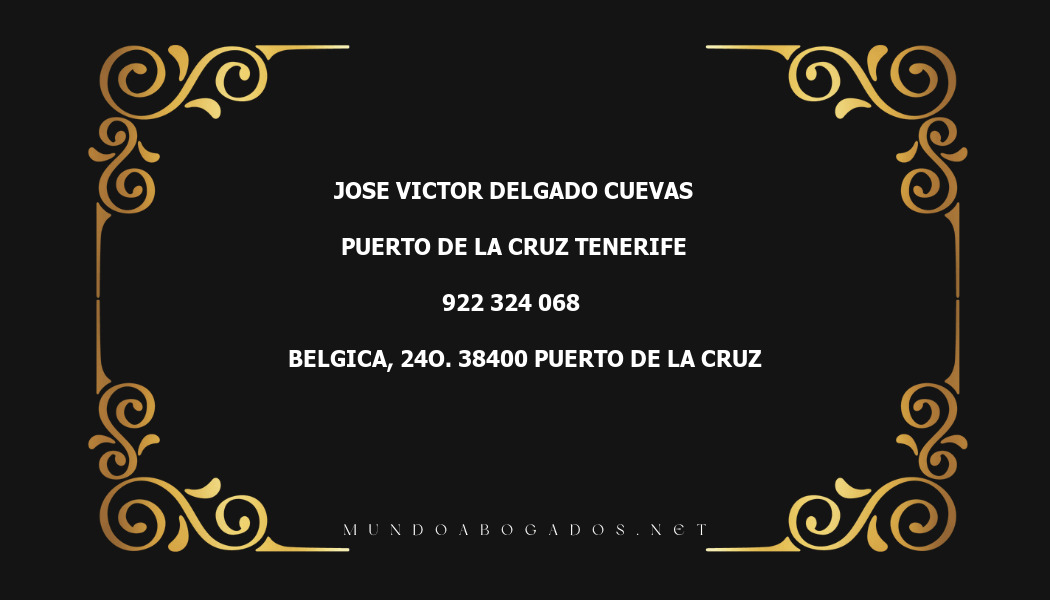 abogado Jose Victor Delgado Cuevas en la localidad de Puerto de la Cruz