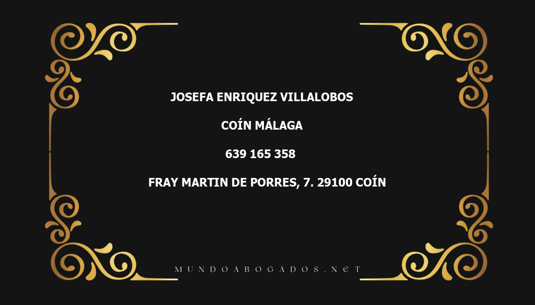 abogado Josefa Enriquez Villalobos en la localidad de Coín