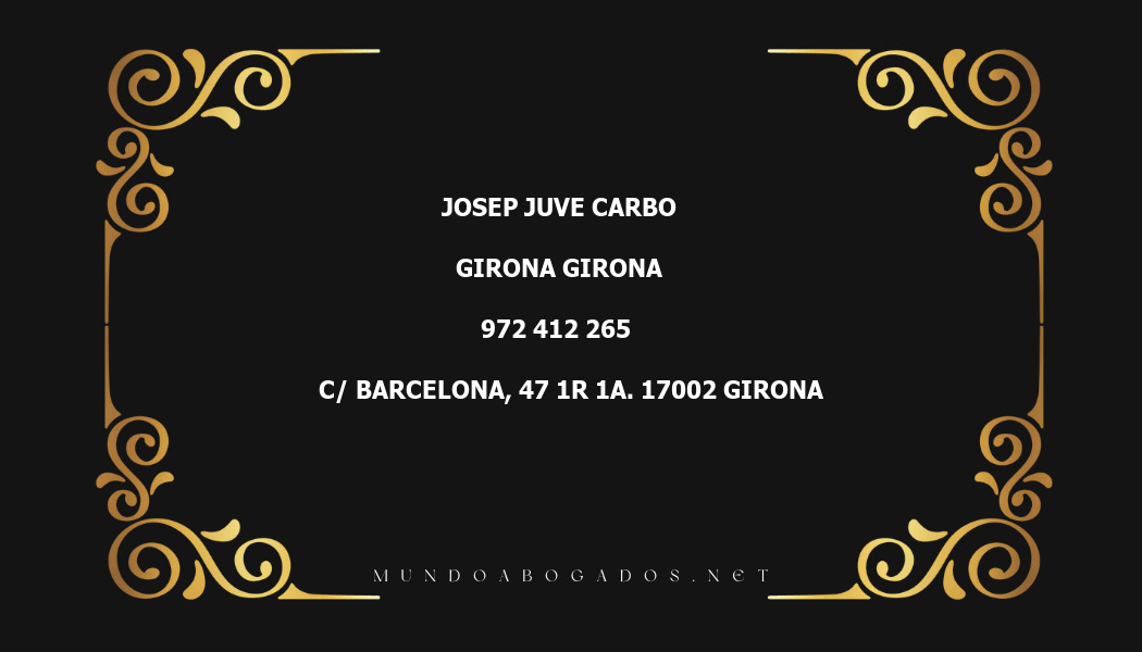 abogado Josep Juve Carbo en la localidad de Girona