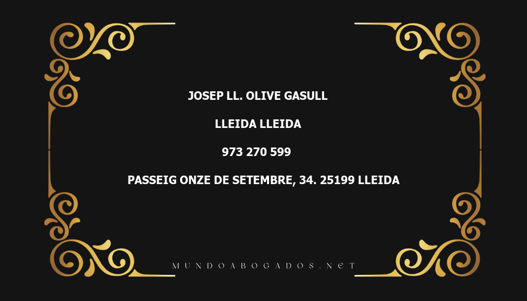 abogado Josep Ll. Olive Gasull en la localidad de Lleida