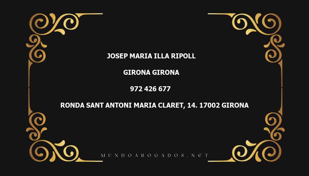 abogado Josep Maria Illa Ripoll en la localidad de Girona