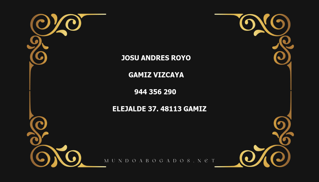 abogado Josu Andres Royo en la localidad de Gamiz