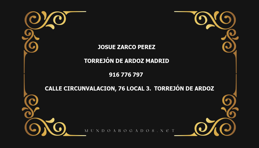 abogado Josue Zarco Perez en la localidad de Torrejón de Ardoz