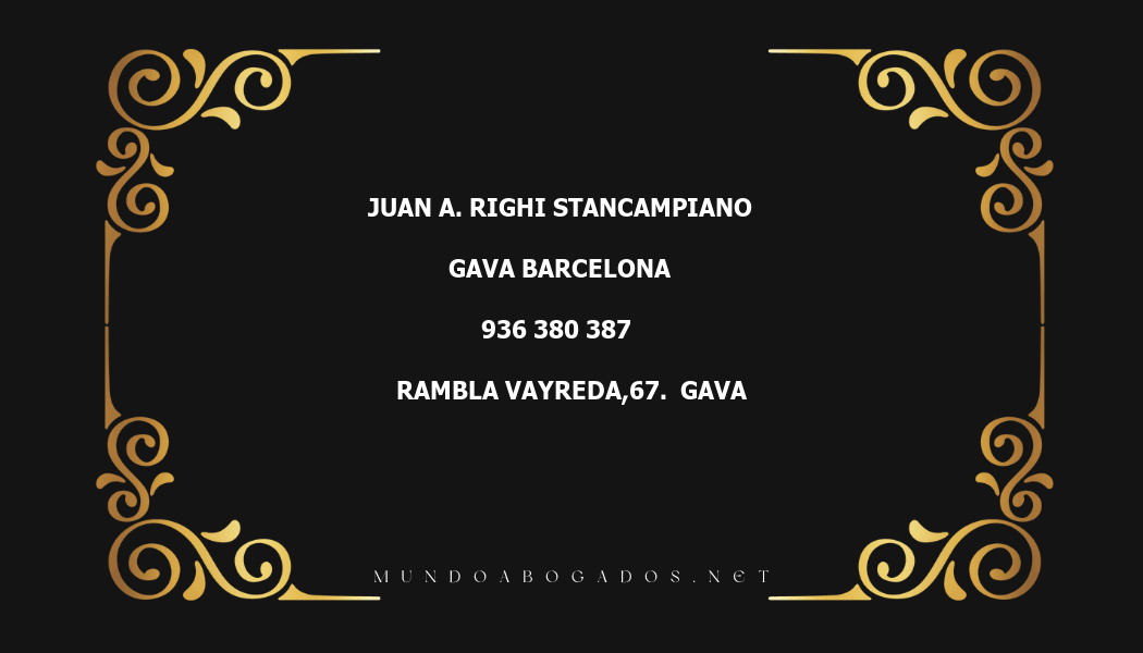 abogado Juan A. Righi Stancampiano en la localidad de Gava