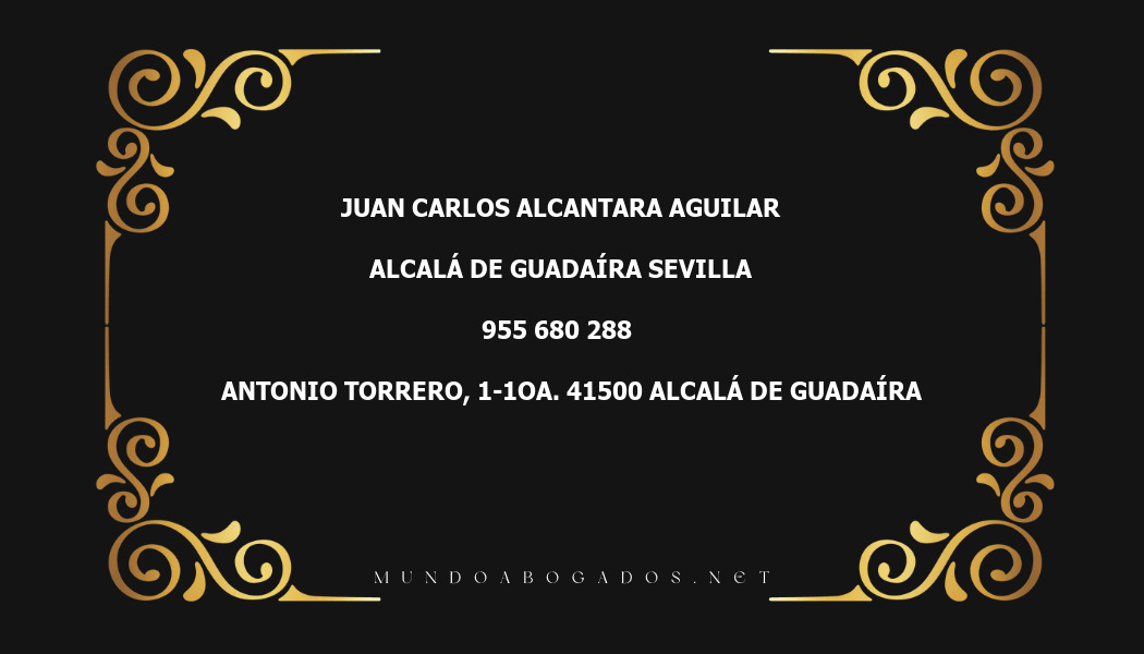 abogado Juan Carlos Alcantara Aguilar en la localidad de Alcalá de Guadaíra