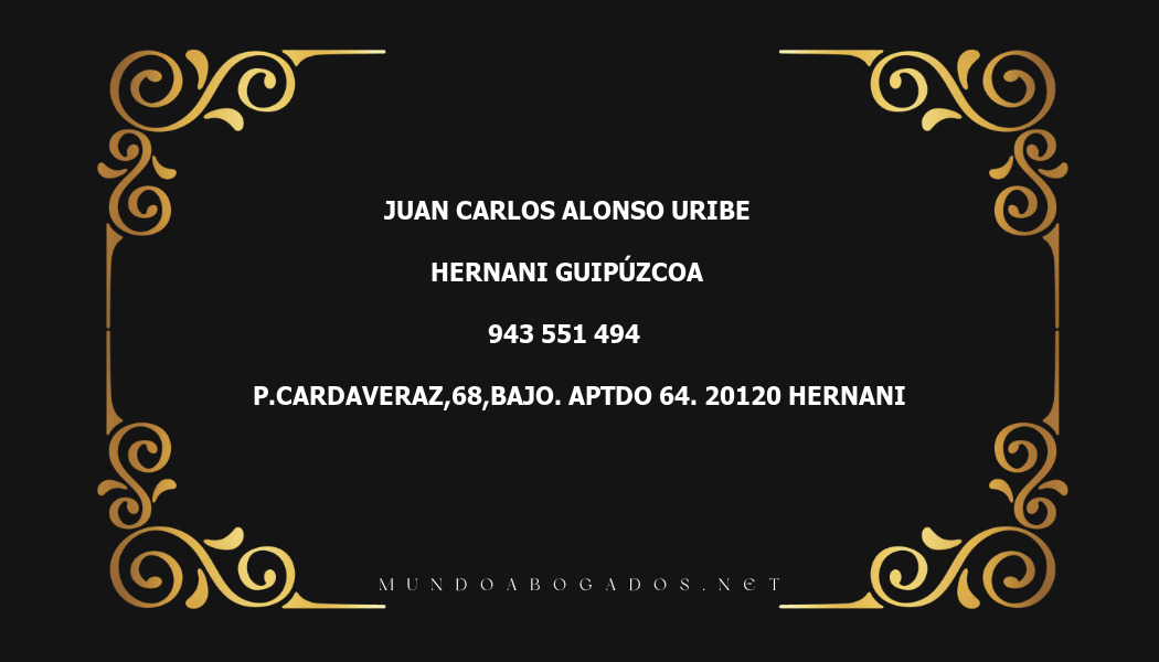 abogado Juan Carlos Alonso Uribe en la localidad de Hernani