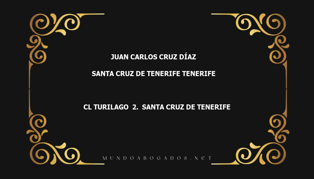 abogado Juan Carlos Cruz Díaz en la localidad de Santa Cruz de Tenerife