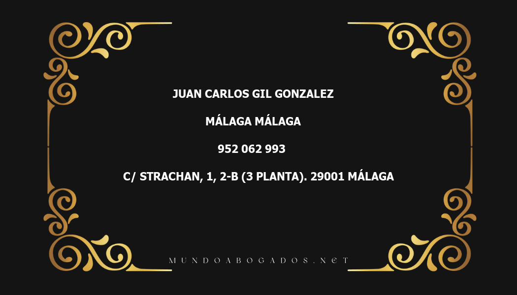 abogado Juan Carlos Gil Gonzalez en la localidad de Málaga