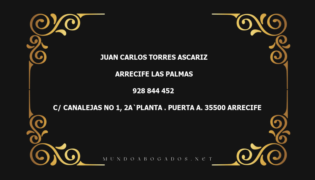 abogado Juan Carlos Torres Ascariz en la localidad de Arrecife