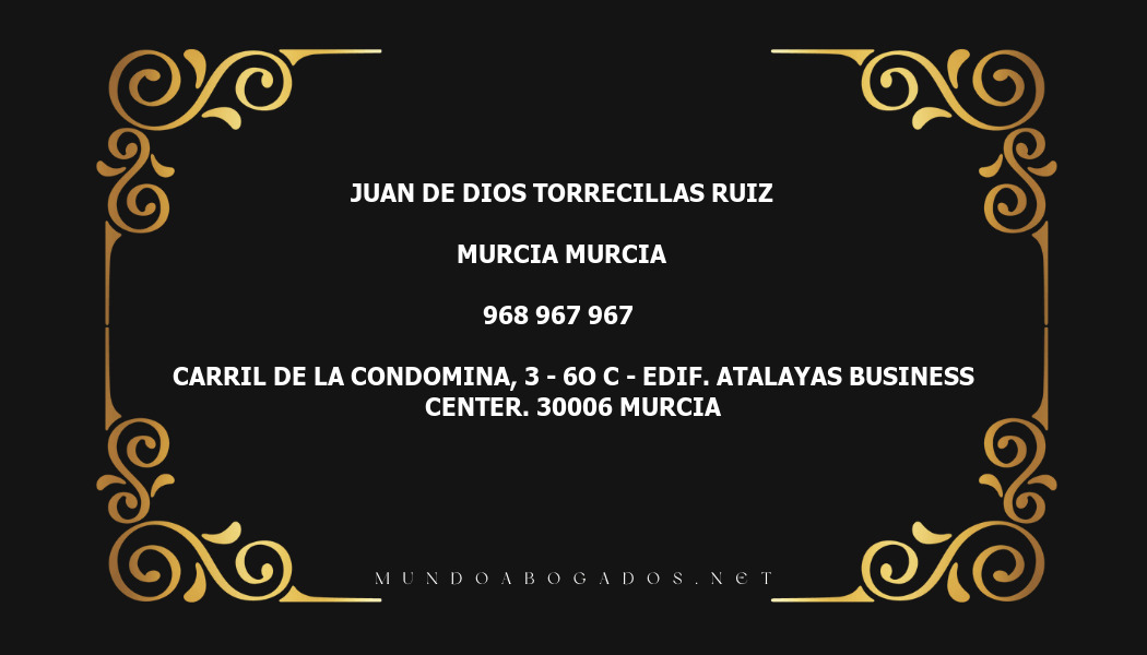 abogado Juan De Dios Torrecillas Ruiz en la localidad de Murcia