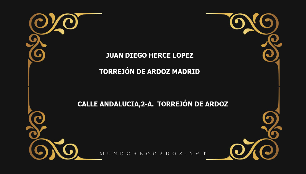 abogado Juan Diego Herce Lopez en la localidad de Torrejón de Ardoz