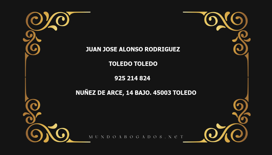 abogado Juan Jose Alonso Rodriguez en la localidad de Toledo