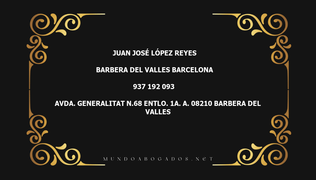 abogado Juan José López Reyes en la localidad de Barbera del Valles