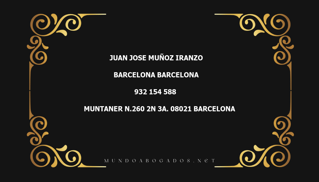 abogado Juan Jose Muñoz Iranzo en la localidad de Barcelona