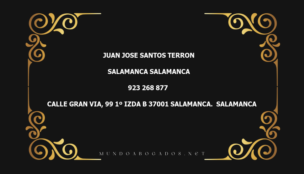 abogado Juan Jose Santos Terron en la localidad de Salamanca